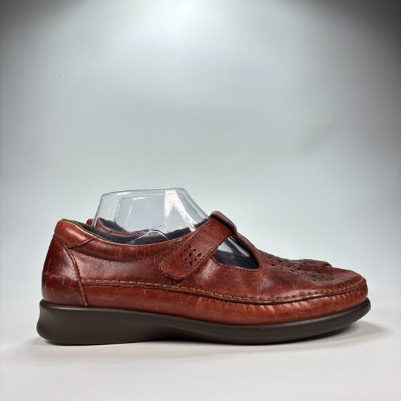 SAS Willow Brown Slip On Leather Loafers Comfort Walking Shoe Women’s Size 9 - Picture 1 of 10